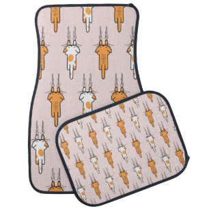 Cat scratch seamless pattern car floor mat