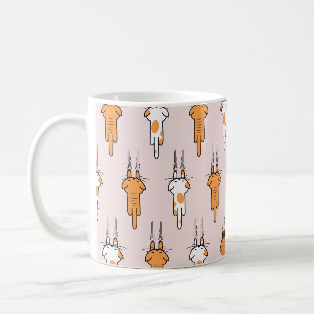 Cat scratch seamless pattern coffee mug (Left)