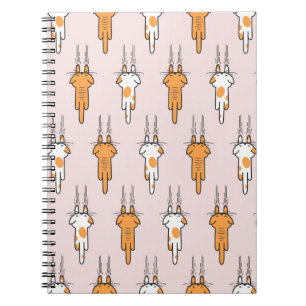 Cat scratch seamless pattern notebook