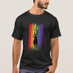 Cat Scratching Gay Pride Funny Kitten Paw Proud LG T-Shirt