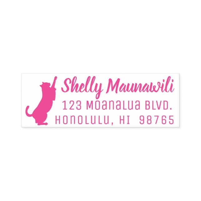 Cat Self Inking Return Address Stamp Personalized (Design)