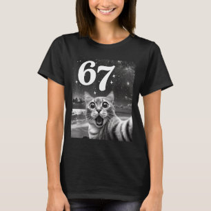 Cat Selfie With 67 Meme Funny Cats Graphic For Men T-Shirt