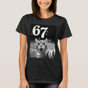 Cat Selfie With 67 Meme Funny Cats Graphic For Men T-Shirt