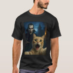 Cat Selfie with a Vampire Funny Cat T-Shirt
