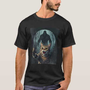 Cat Selfie with Bigfoot T-Shirt