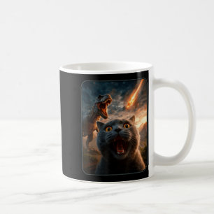 Cat Selfie With T-rex Dinosaur Funny Cat T Rex Shi Coffee Mug