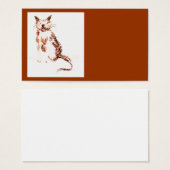 Cat - sepia brown colours (Front & Back)