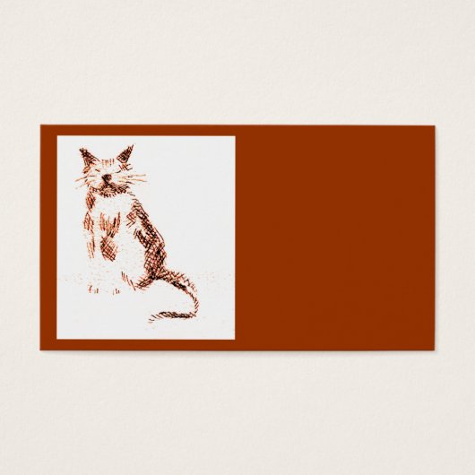 Cat - sepia brown colours (Front)
