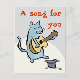 cat serenade - customizable postcard