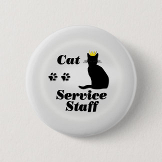 Cat Service Staff Pinback Button