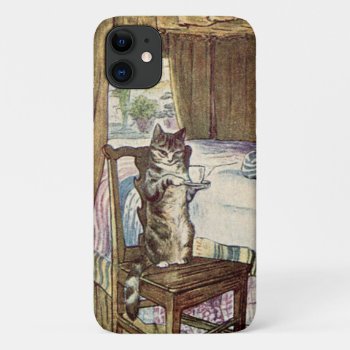 Cat Serving Tea - Beatrix Potter Iphone 11 Case by kidslife at Zazzle
