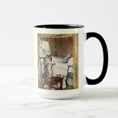 Cat Serving Tea in Bed _ Beatrix Potter Coffee Mug