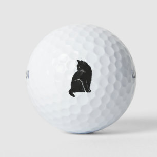 Cat Shadow Silhouette Black Animal Golf Balls