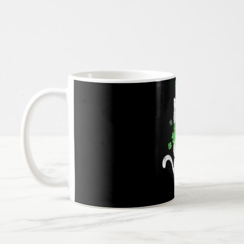 Cat Shamrock St Patricks Day Cat Leprechaun  Coffee Mug