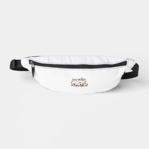 Cat Sheet Cute Black Cats in Ghost Halloween Men W Fanny Pack