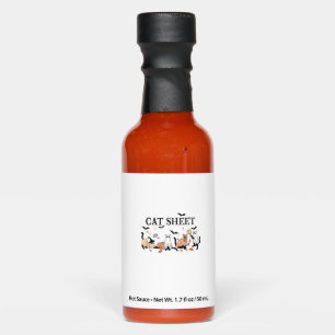 Cat Sheet Cute Black Cats in Ghost Halloween Men W Hot Sauces