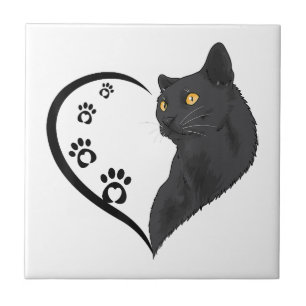 Cat Shirt Cat Shirts For Women Girls Kids Cute Hea Ceramic Tile