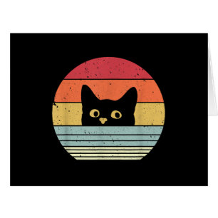 Cat Shirt. Retro Style Cards