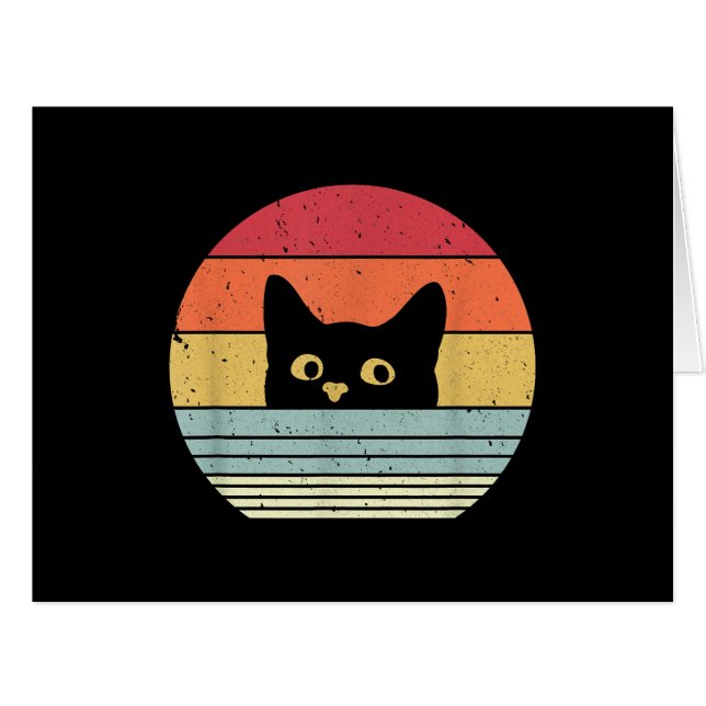 Cat Shirt. Retro Style Cards (Front Horizontal)