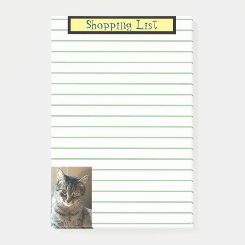 Cat Shopping List Post_it Notes