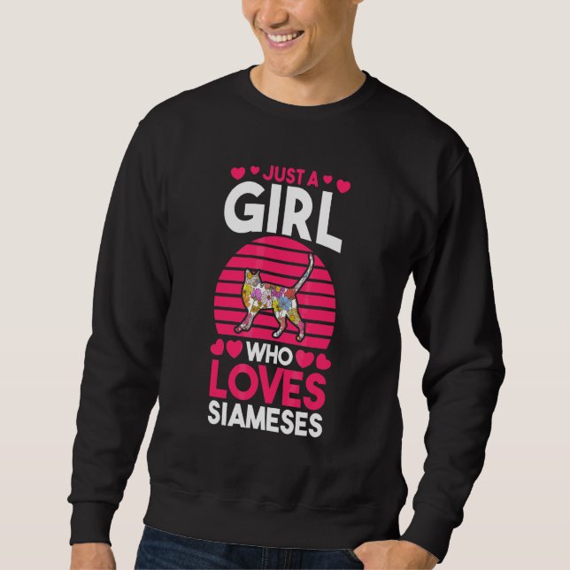 Cat Siamese 1 Sweatshirt (Front)