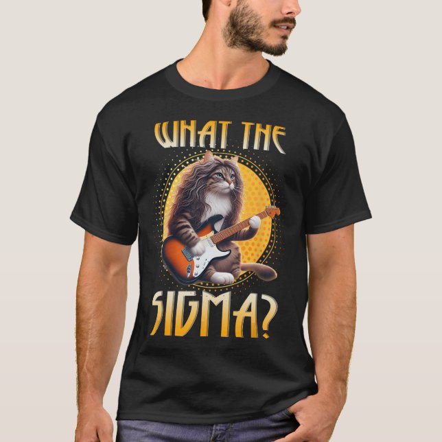 Cat Sigma Shirt Funny Sigma Brainrot Meme Rizz Sig (Front)