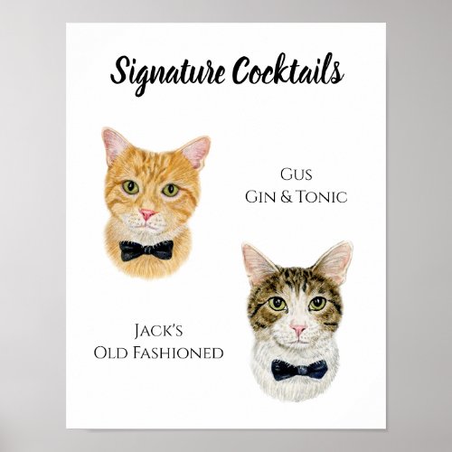 Cat Signature Drink Sign