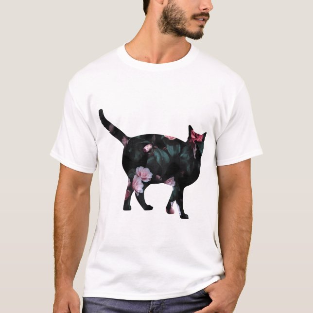 Cat Silhouette 2  T-Shirt (Front)
