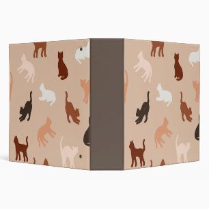 Cat silhouette 3 ring binder