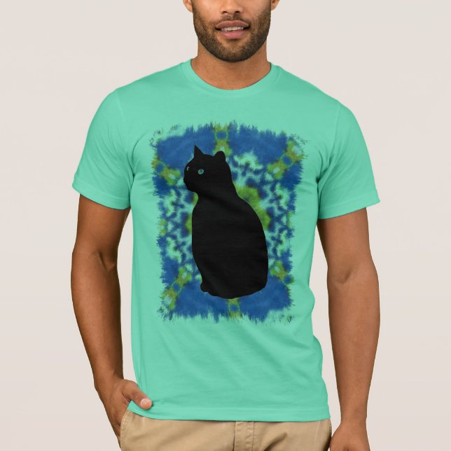 Cat Silhouette and Tie Dye Shirt (Front)