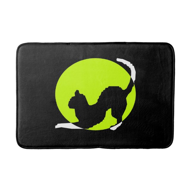 Cat Silhouette Bath Mat (Front)