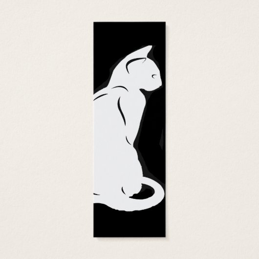 Cat Silhouette Bookmark (Back)
