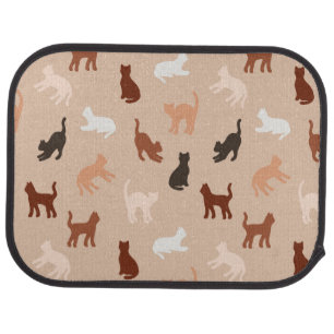 Cat silhouette car floor mat