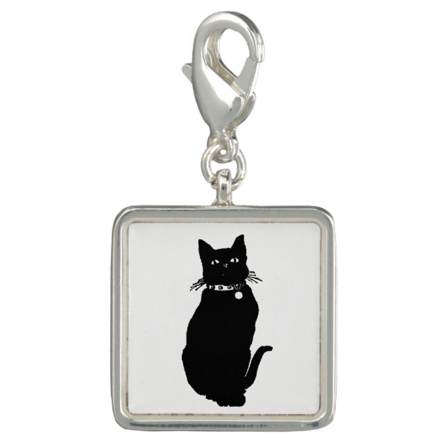 Cat Silhouette Charm (Front)