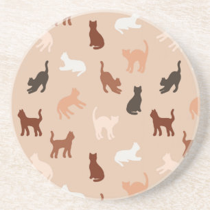 Cat silhouette coaster