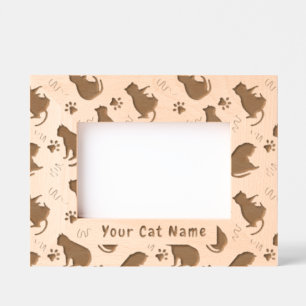 Cat Silhouette  Engraved Frames