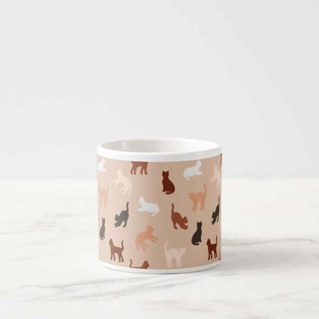 Cat silhouette espresso cup (Front)