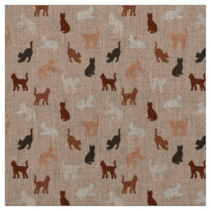 Cat silhouette fabric