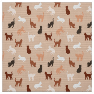 Cat silhouette fabric