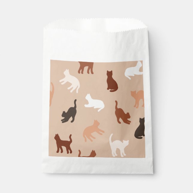 Cat silhouette favor bag (Front)
