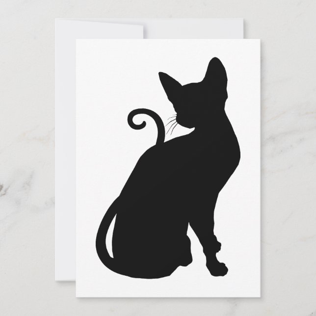 Cat Silhouette Invitation (Front)
