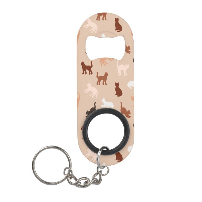 Cat silhouette keychain bottle opener (Front)