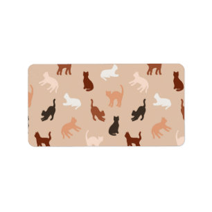 Cat silhouette label
