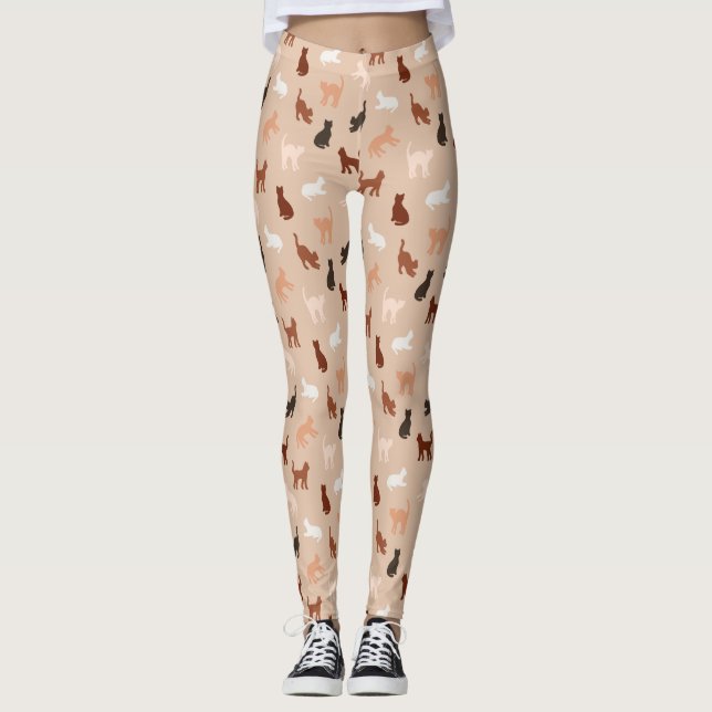 Cat silhouette leggings (Front)