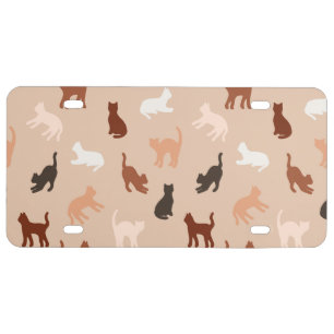 Cat silhouette license plate