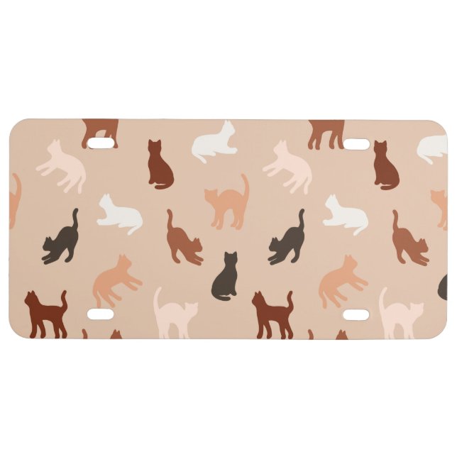 Cat silhouette license plate (Front)