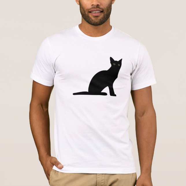 Cat Silhouette Mens T-Shirt (Front)