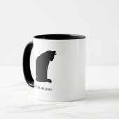 cat silhouette personalized name mug (Front Left)