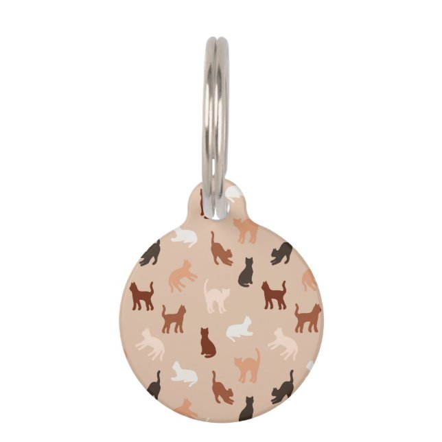 Cat silhouette pet ID tag (Front)