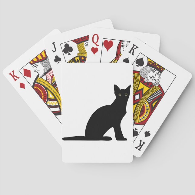 Cat Silhouette Playing Cards (Back)